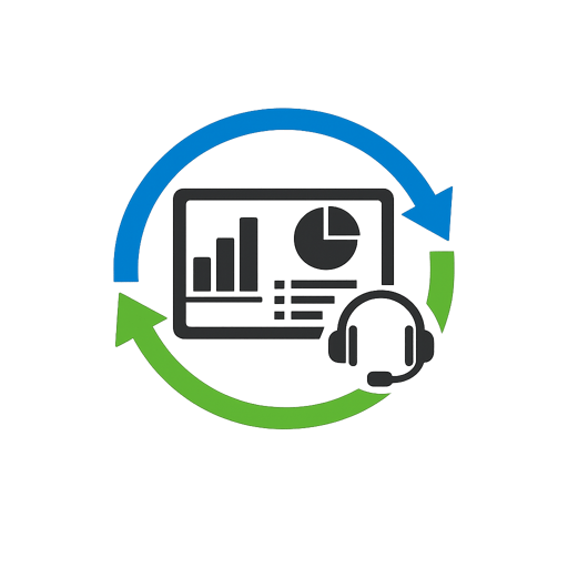 Simple managed services icon representing continuous CRM support and optimisation